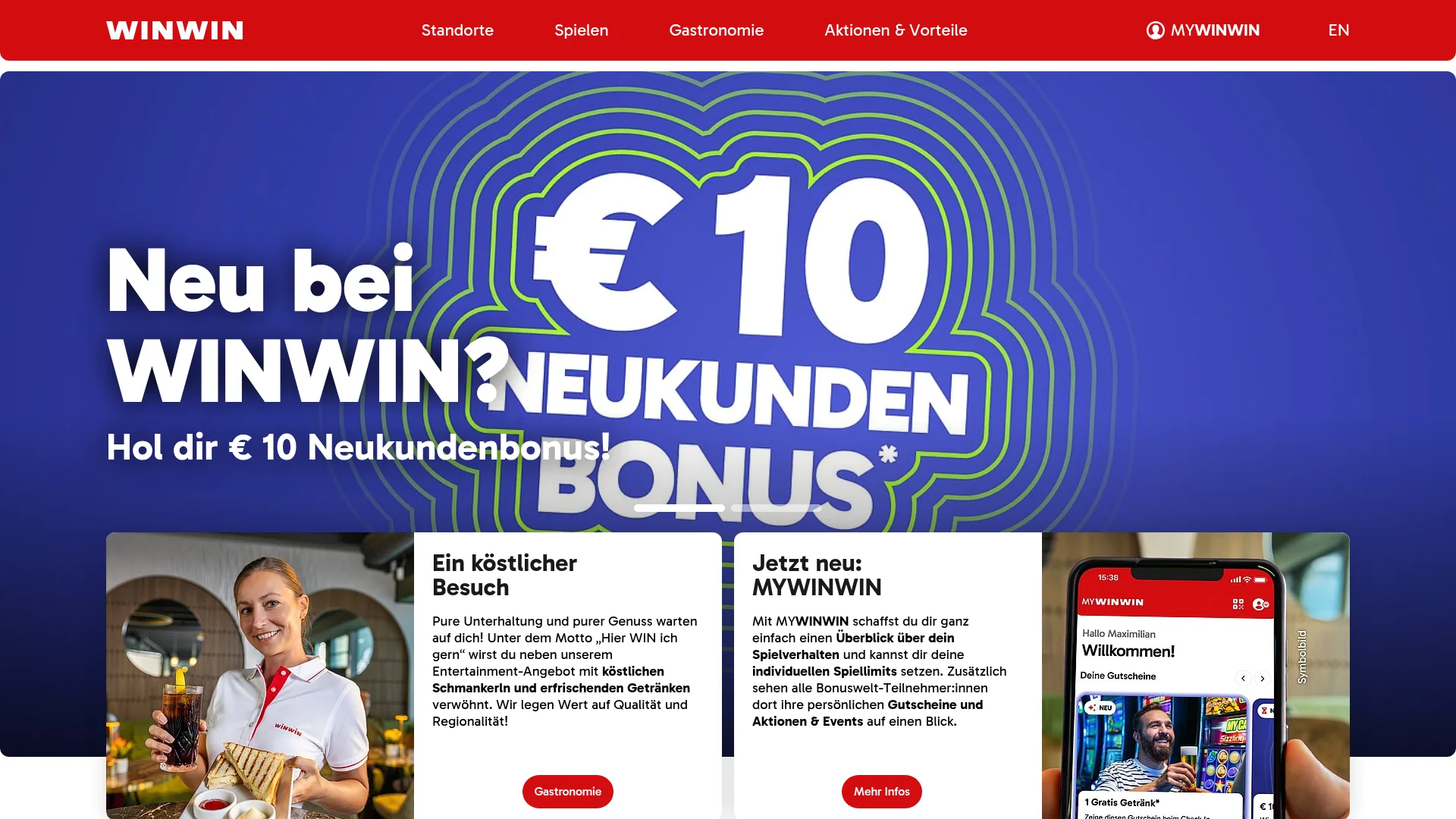 WinWinWin MYWINWIN digital dashboard with vouchers, promotions, account history and player protection tools